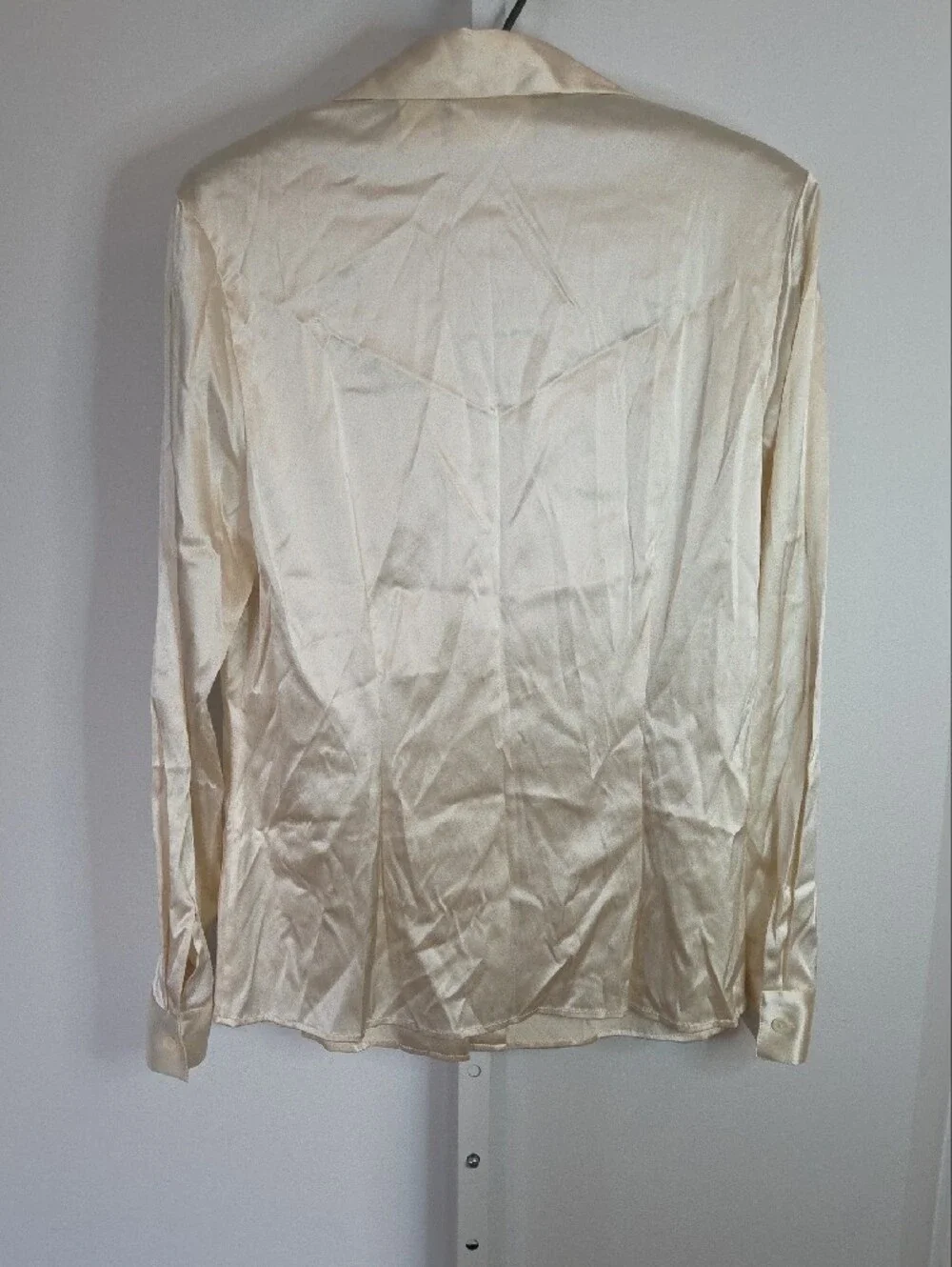 Preview Collection Petites Stretch Silk Blouse Cream Champagne Petite Large